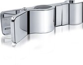 Douchekophouder, verstelbare handdouchehouder, draaibaar, metalen douchehouder, houders zonder boren, 20-29 mm, zilver