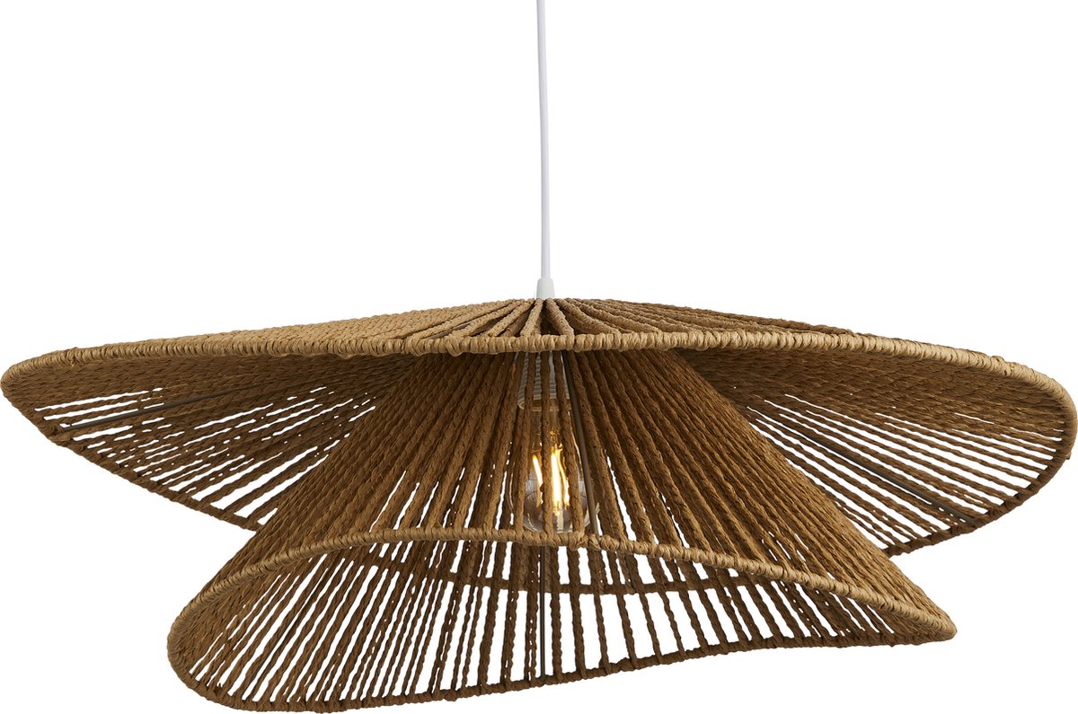 Lighto | Hanglamp Rotan Naturel - XL - Ø63 cm - Plafondlamp - Japandi Lamp - Eetkamer - Slaapkamer - Woonkamer - Onyx