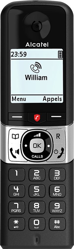 Alcatel F890 voice noir EU téléphone sans fil avec répondeur Fiche