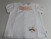 T shirt korte mouwen - Meisjes - Wit , oranje - 2 jaar 92