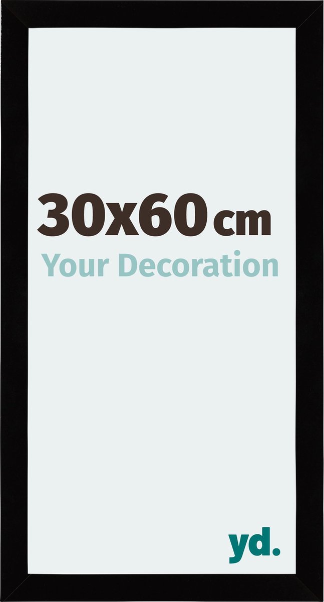 yd. Your Decoration - Fotolijst 30x60 cm - MDF - Zwart Hoogglans - Mura
