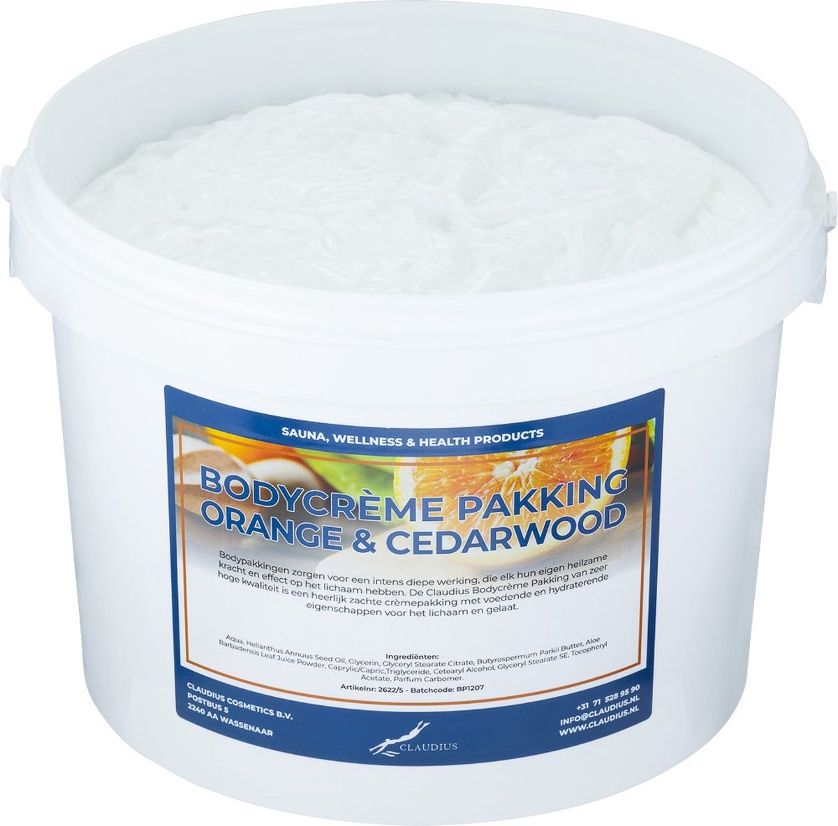 Bodycrème Pakking Sweet Orange & Cedarwood - 10 liter