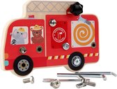Montessori brandweerwagen - hand oog coördinatie - schroeven en draaien - kinderen leren omgaan met gereedschap