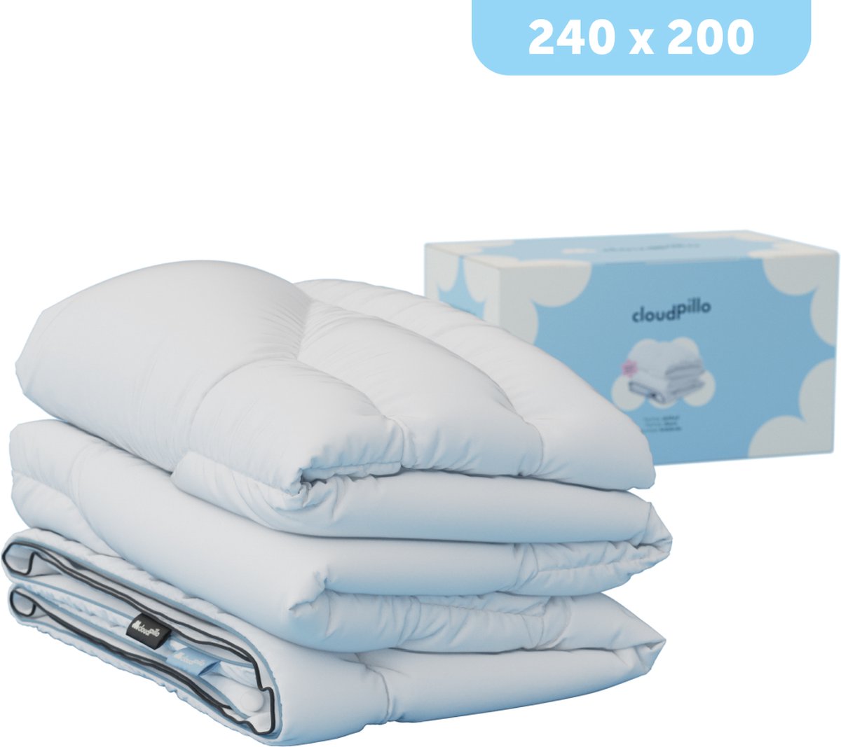 Cloudpillo Partnerdekbed - Voor alle seizoenen - Afstelbaar per kant - 240x200 cm - Tweepersoons Dekbed - 4 Seizoenen