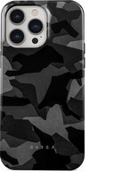 BURGA Telefoonhoesje voor iPhone 14 PRO - Schokbestendige Hardcase Hoesje - Night Black Camo