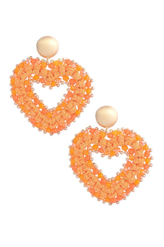 Oorbellen love all the way - oranje- koningsdag