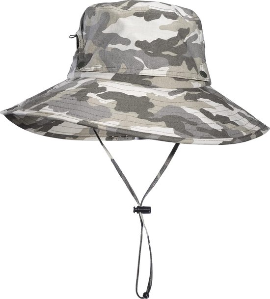 Obling Zonnehoed voor dames en heren, UPF 50 bescherming, ademend, sneldrogend, vissershoed, outdoor hoed, opvouwbaar, wandelhoed, bush-hoed, zwart, 58/60 cm
