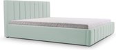 Lit rembourré avec espace de rangement pour le linge de lit BOXSPRING BETT 01 - 140x200 - Vert menthe (TRINITY 21)