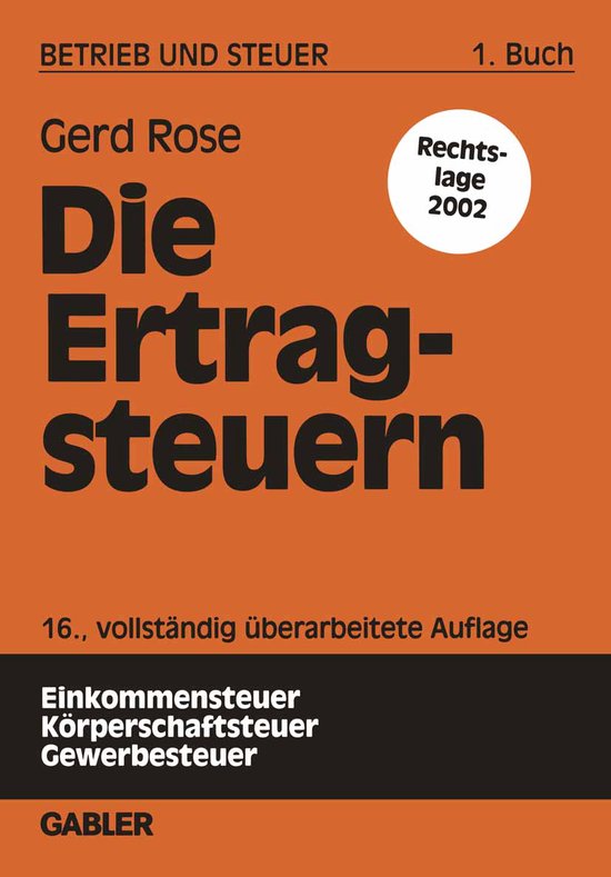 Die Ertragsteuern - cover