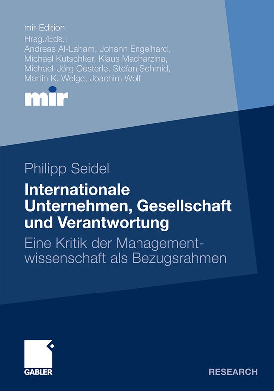 Internationale Unternehmen, Gesellschaft und Verantwortung - cover