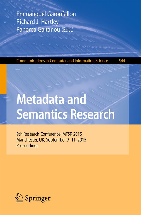 Metadata and Semantics Research - cover
