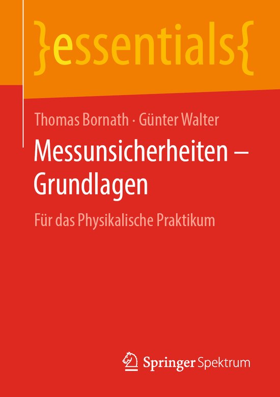 Messunsicherheiten Grundlagen - cover