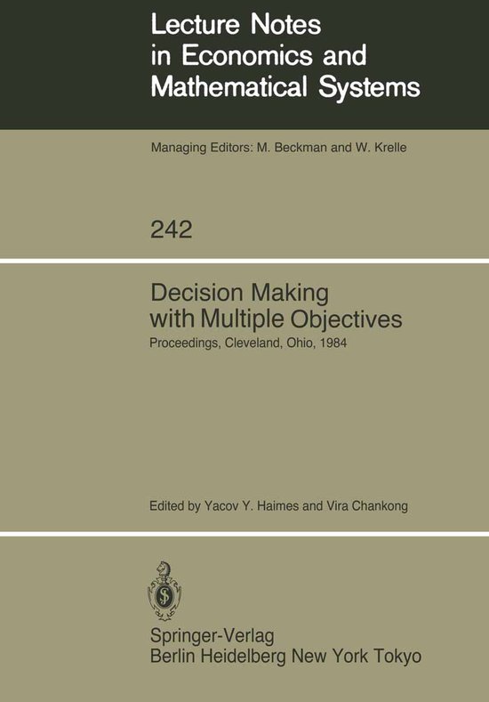 Decision Making with Multiple Objectives - cover