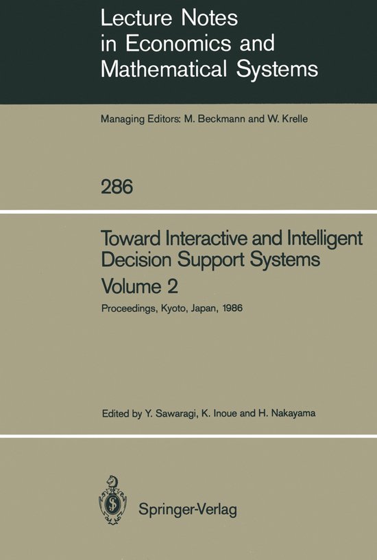 Toward Interactive and Intelligent Decision Support Systems - cover