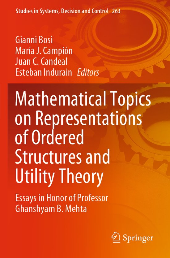 Mathematical Topics on Representations of Ordered Structures ... - cover