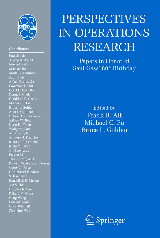 Perspectives in Operations Research - cover