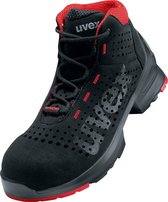 Uvex 1 Stiefel S1 85478 Schwarz, Rot (85478)-45 (Weite 11)
