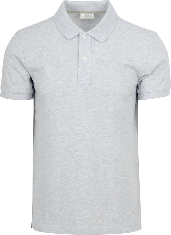 Profuomo - Piqué Poloshirt Grijs - Modern-fit - Heren Poloshirt Maat M