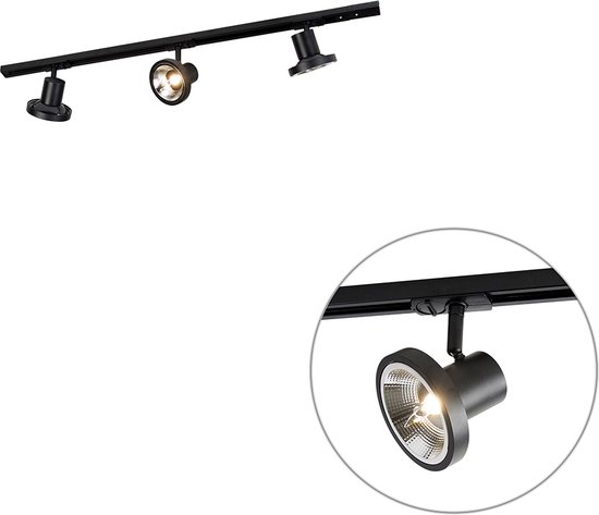 Led Railsysteem QAZQA iconic jeany - Moderne Spot railsysteem verlichting ...