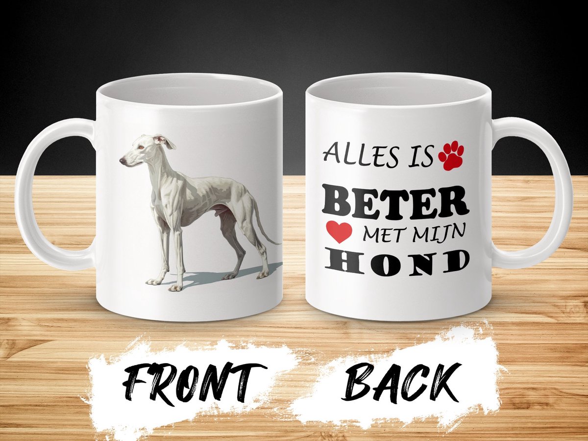 Mok Sloughi Alles is beter met mijn hond - dog - doglover