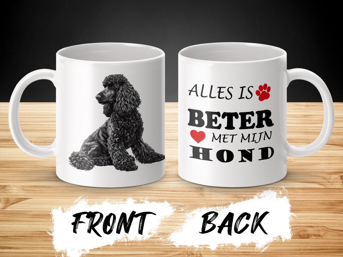 Mok Poodle Alles is beter met mijn hond - dog - doglover