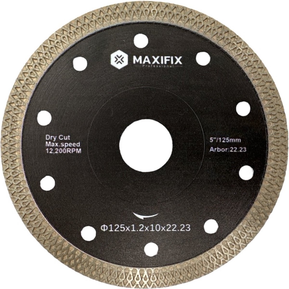 Maxifix Ultra Slijpschijf - Diamantschijf - Tegelschijf - Droog 125mm - Maxifix