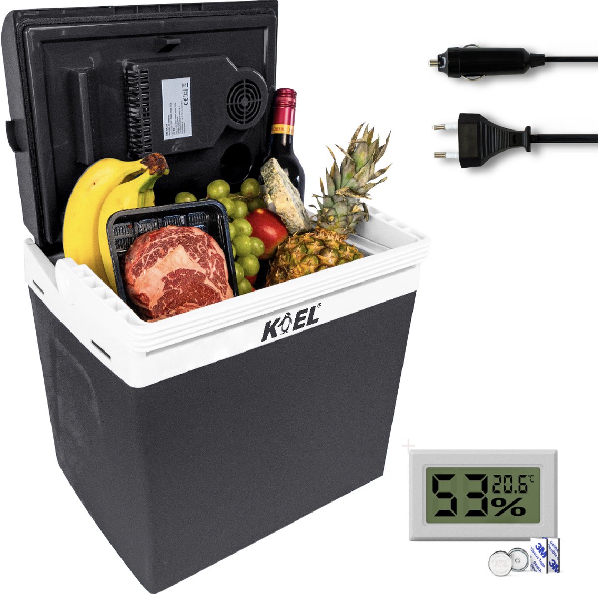 KOEL Boks 25 - Koelbox Elektrisch 12V & 230 Volt - Frigobox voor in de Auto - Coolbox - 25 Liter