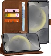 Hoesje geschikt voor Samsung Galaxy S24 - Portemonnee Book Case Bruin