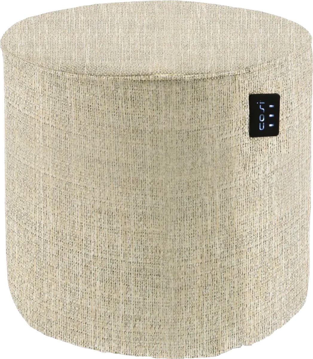 Cosipouf Comfort Natural 45x45cm - 3 Warmtestanden - Wasbare poefhoes - Inclusief oplaadbare batterij en adapter