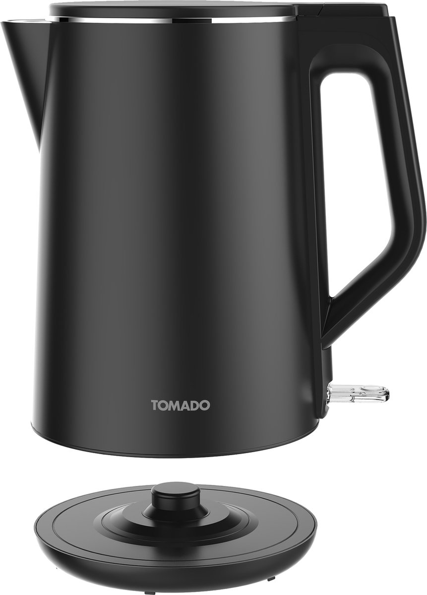 Tomado TWK1708B - Waterkoker - 1,5 liter - Dubbelwandig - 2200 watt - BPA vrij - Matzwart — afbeelding 6