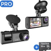 Dual Dashcam PRO voor auto - Full HD - Voor & Achter Camera - 3 inch - Nachtzicht - G-sensor - Loop opname - 32GB SD-kaart