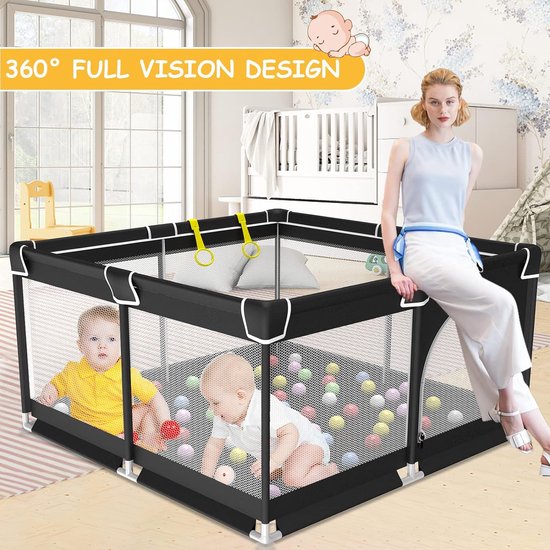 Babybox 125x125cm Grote kinderbox Opvouwbare babybox gemaakt van Oxford ...