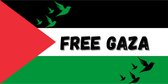 Free Gaza - Palestina Spandoek 150x300cm