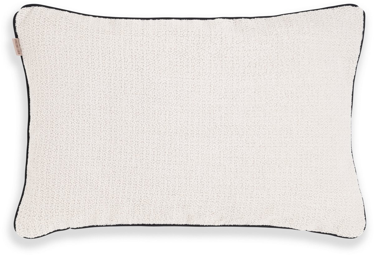 Knit Factory Snooze Sierkussen - Rechthoekig kussen - Kussen woonkamer - Bank kussen - Decoratie kussen - Beige - 60x40 cm - Rechthoekig kussen - Superzacht en pluizig - Kussenhoes inclusief kussenvulling