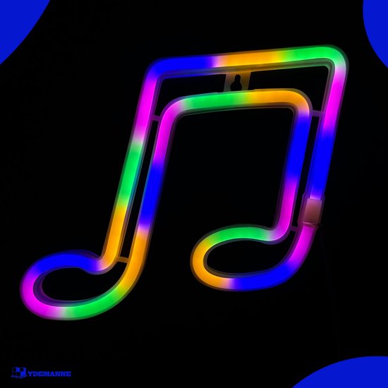 Neon Lamp - Muzieknoot - Incl. 3 - Neon Verlichting - Neon Led Lamp - Neon Wandlamp
