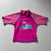 Zoggs - zwemtshirt - roze - korte mouwen - maat 6-12 maanden