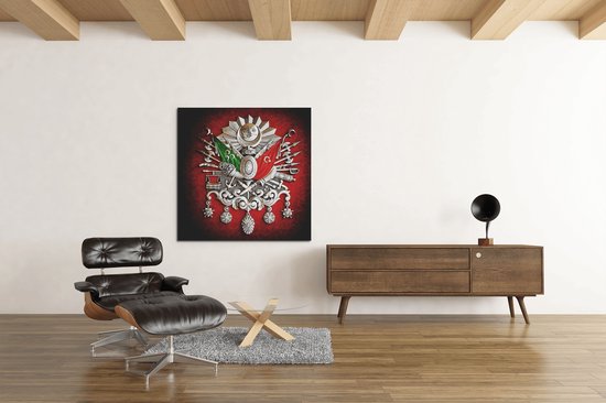 Canvas Schilderij - Ottomaanse wapenschild - 40x40 cm