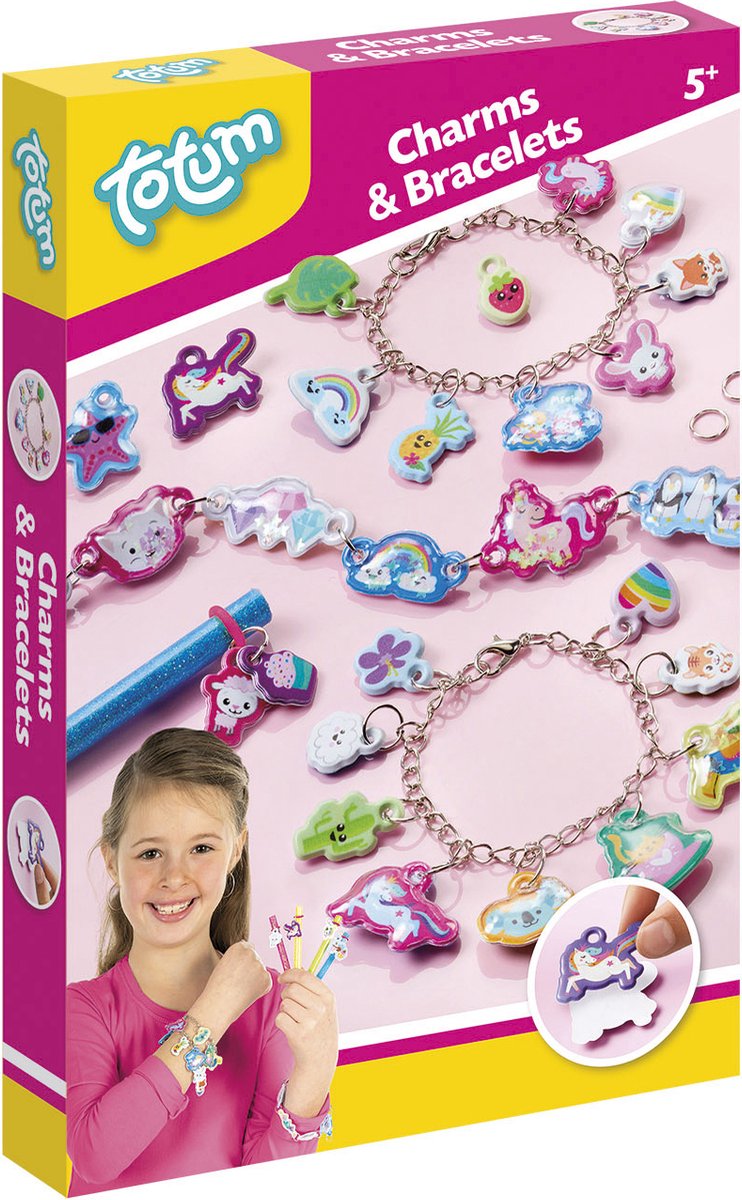 Totum 3 dieren bedel armbandjes maken meer dan 50 bedels vrolijke dieren figuren knutselen sieradenset