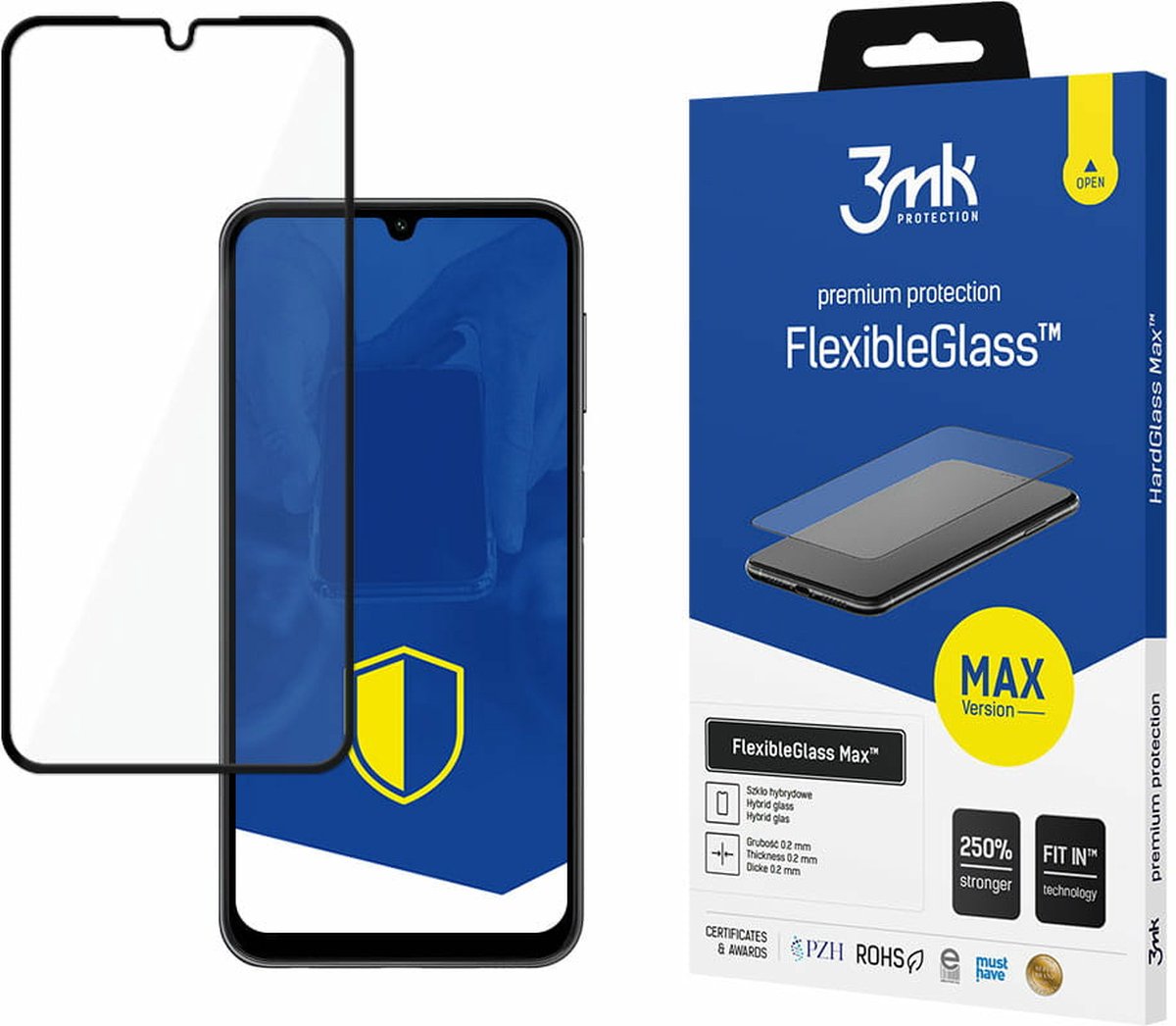 Hybride glas voor Samsung Galaxy A25 5G - 3mk FlexibleGlass Max
