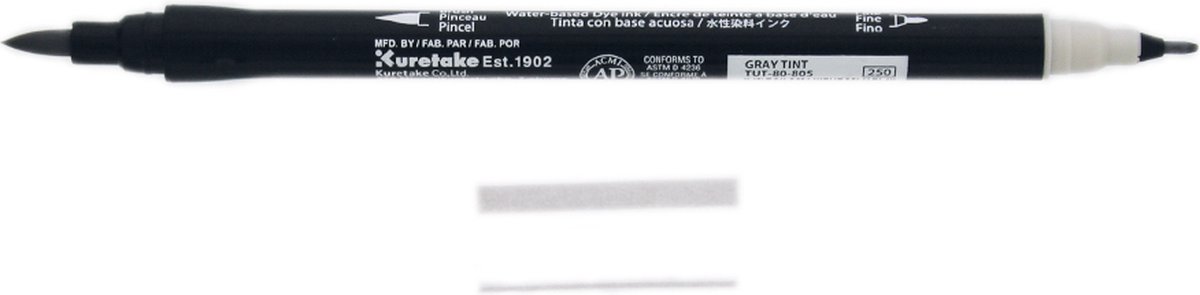 ZIG Art & Graphic Twin Tip brush marker - Gray Tint