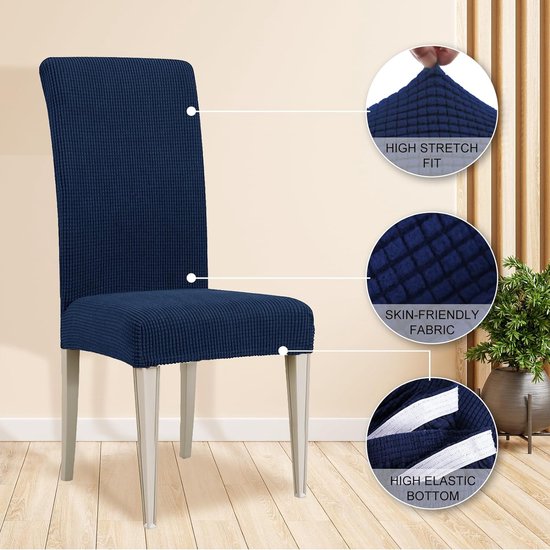 Betylifoy Stoelhoezen met Stretch Afneembare Stoelhoes met Gebogen Rug 2 Stuks Jacquard Eetkamerstoelhoezen met Armleuning Voor Slaapkamer Woonkamer Keuken Woondecoratie (2, Groen, Universeel