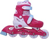 Rollers - Street Rider Rollers Hardboot - Rose - Taille Ajustable 30-33 - Filles Rollers - Rollers Filles Hartjes - Nok Nak