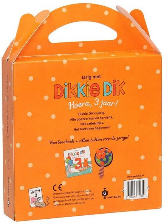 Foto: Dikkie dik jarig met dikkie dik hoera 3 jaar 