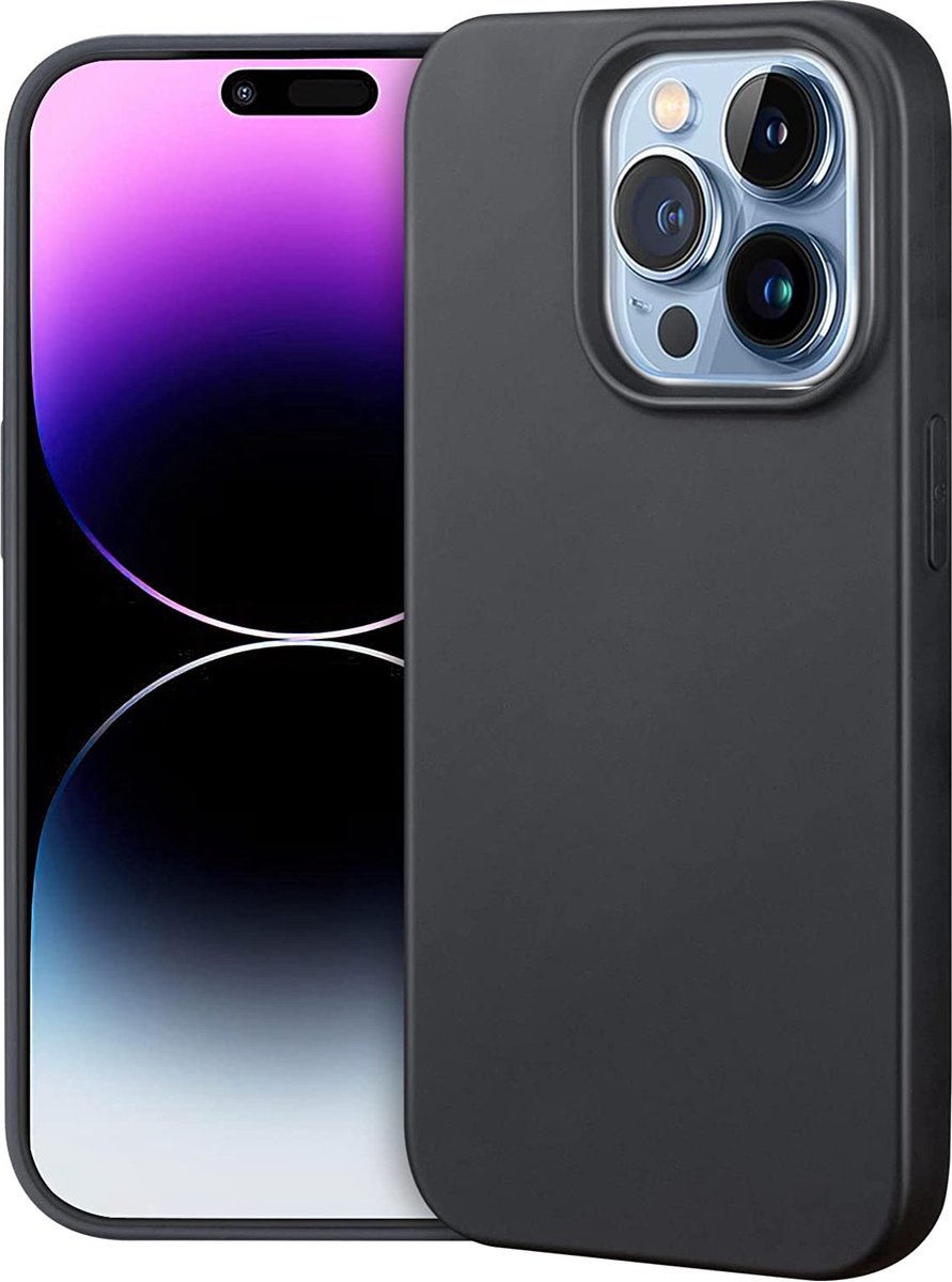 Silicone Hoesje Geschikt voor: iPhone 14 - Soft Silicone - Zwart - ZT Accessoires