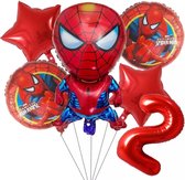 Spiderman folieballon -Spiderman Marvel Hero Party Ballon 6 stuks Folie Ballon Verjaardag - Kinderfeestje - Versiering - Decoratie - Jomazo - spiderman verjaardag - spiderman themafeest - spiderman ballonnen - Disney feestje - superhelden feest