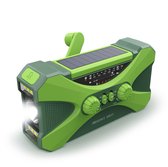 Noodradio - Noodradio met 10.000mAz powerbank - powerbank zonneenergie - Noodradio solar opwindbaar - Survival gear
