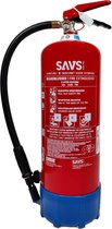 SAVS® Brandblusser Vetblusser schuim 6 liter - 21A 144B 75F - Vorstvrij - Met montagebeugel - Schuimblusser - 6L