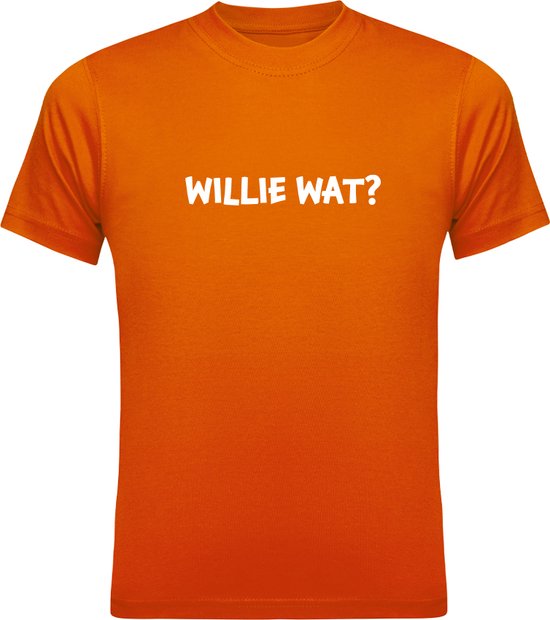 Koningsdag Kleding | Fotofabriek Koningsdag t-shirt heren | Oranje shirt | Maat M | Willie