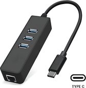 TOJ USB C Naar Ethernet Adapter - RJ45 10/100/1000Mbps Gigabit - USB 3.0 - USBC Splitter / Hub
