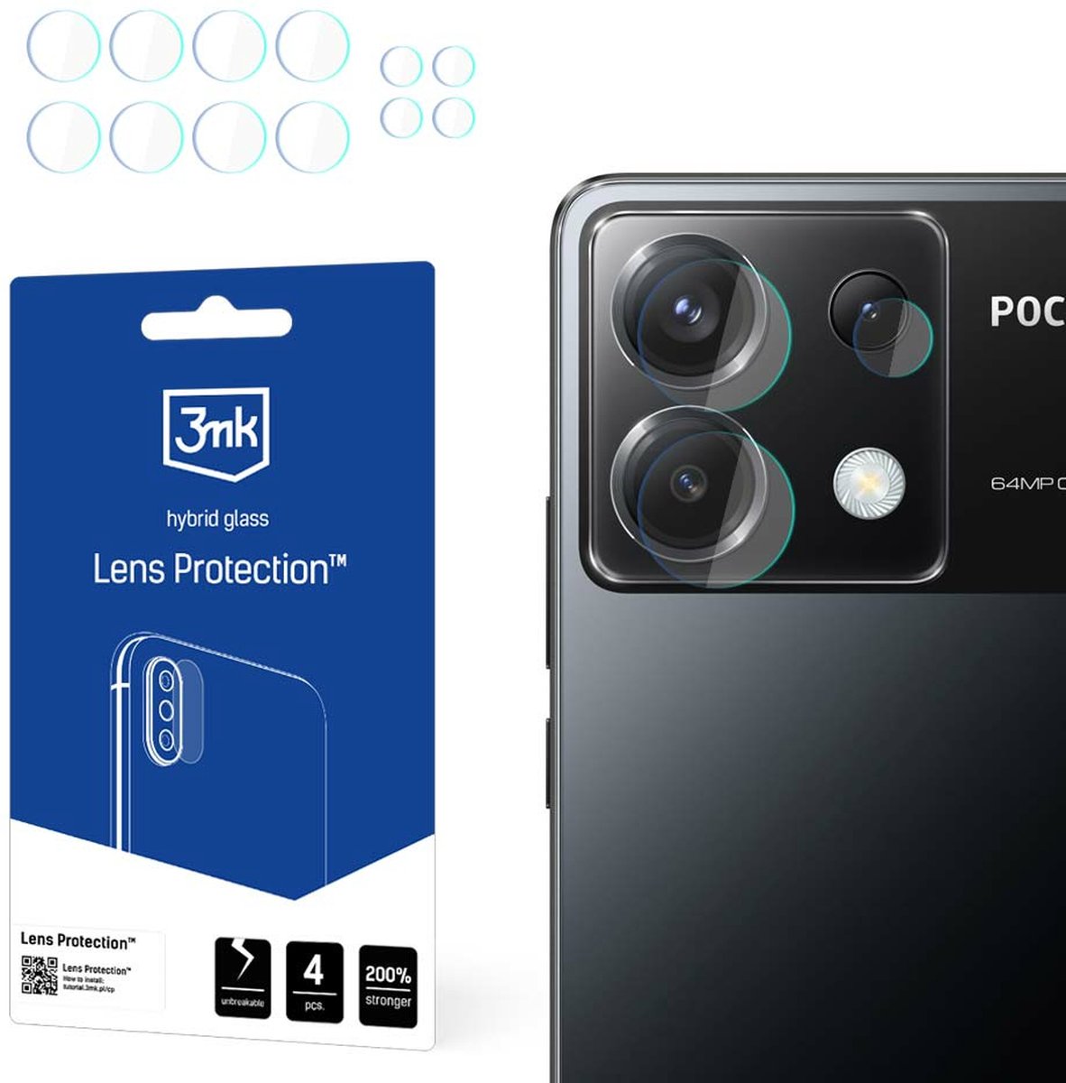 Poco X6 5G - 3mk Lens Protection